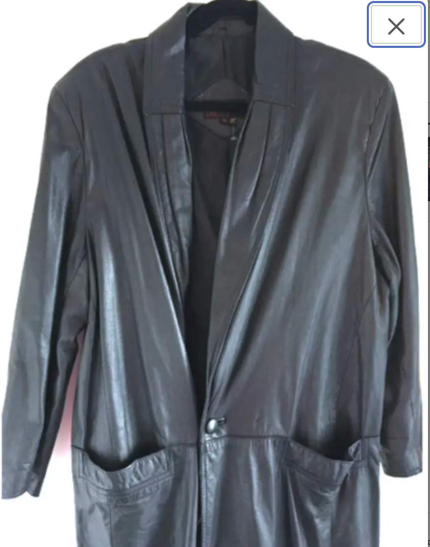 black leather coat bag created from